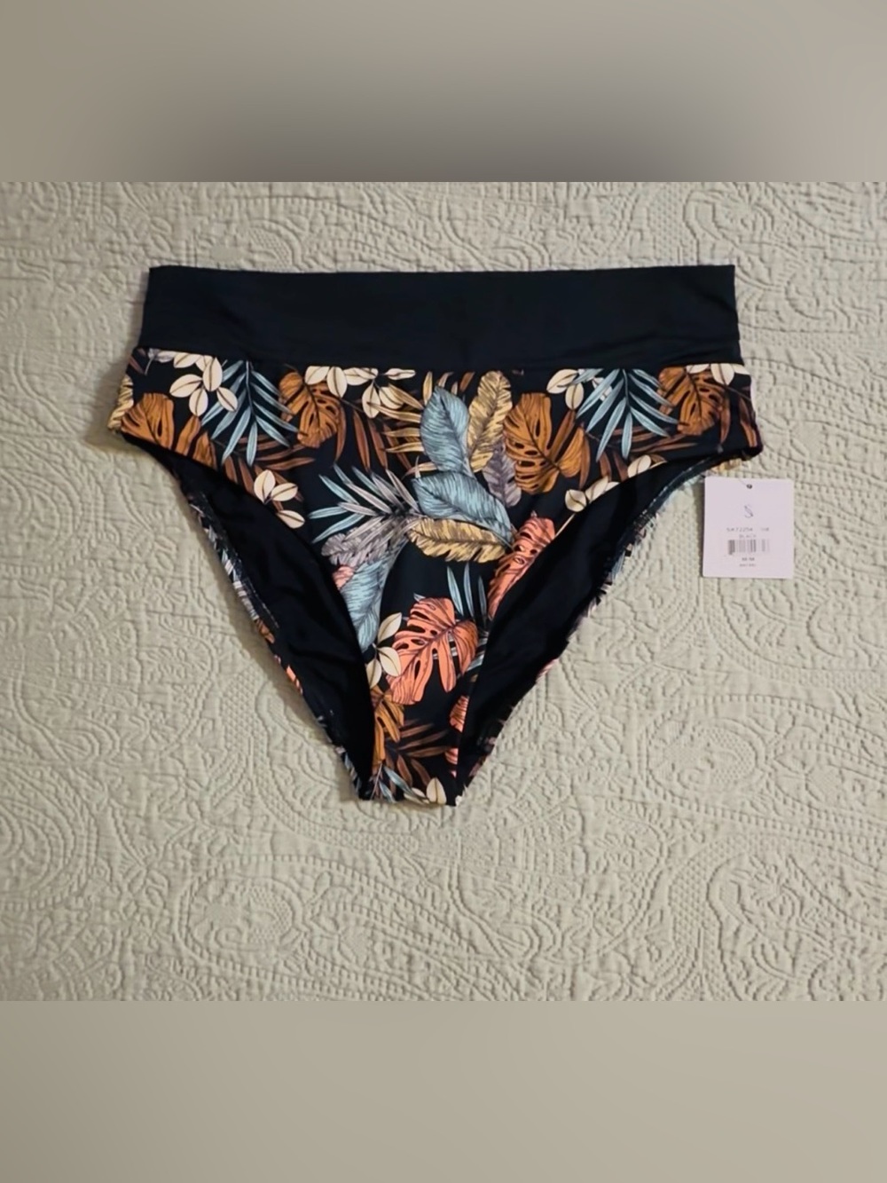 SKYE brand high waist bikini bottom, sz med, NWT.